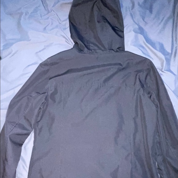 Ann Taylor size medium black lined raincoat shell zip up - Picture 3 of 3